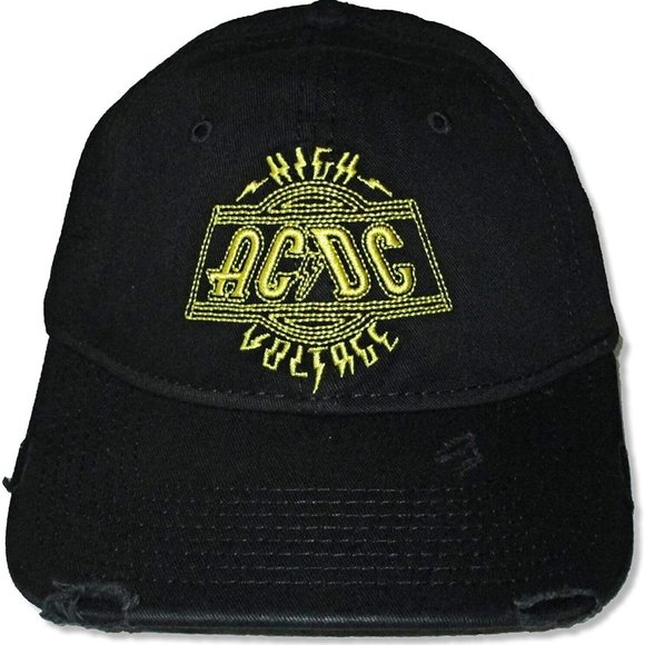 AC/DC Mens AC DC High Voltage Distressed Hat Baseball Cap New With Tags - Picture 4 of 11